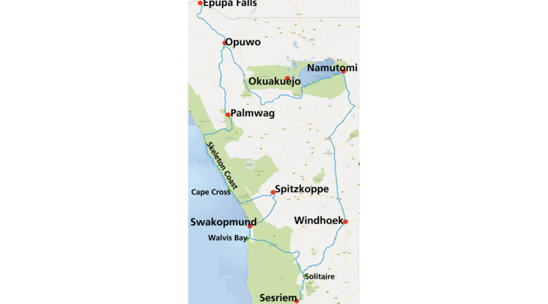 Namibia Cartina
