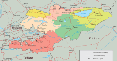 Kirghizistan map