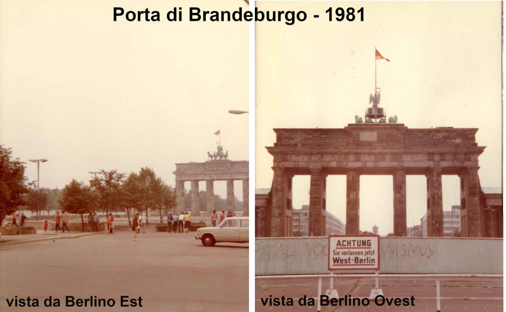 Berlino - Porta di Brandeburgo, luglio 1981